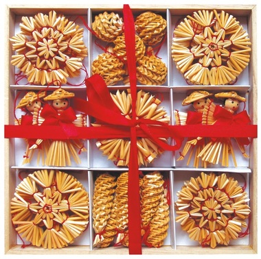 Straw Decorations 40 pcs in Box