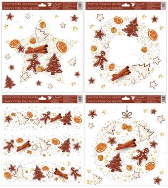 Decorative Window Cling Gingerbread 30 × 33.5 cm