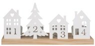 Advent Candle Holder with White Metal Decorations 28 x 7 x 13 cm 