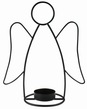 Candlestick Metal Angel 15.5 x 18.5 x 8 cm for standing