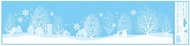 Decorative Window Cling – Winter Landscape with Buildings