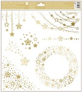 Decorative Window Cling – Gold Wreath