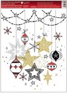 Decorative Window Cling – Gold Stars