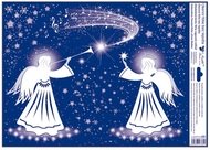 Decorative Window Cling – Angels with a Trumpet