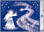 Decorative Window Cling – Angel with a Trumpet