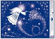 Decorative Window Cling – Flying angel with a Trumpet
