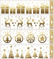 256 Okenní fólie pruhy se zlatou ražbou 64 x 15 cm-1