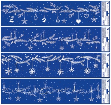 Window Clings Christmas Branches 64 x 15 cm