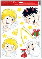 Decorative Window Cling – Angel, Devil, Santa Claus