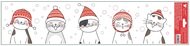 Decorative Window Cling – Animals with a Red Cap
