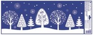 Decorative Window Cling – Trees and Winter Landscape