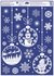 Decorative Window Cling – White Baubles with Snowman