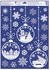 Decorative Window Cling – White Baubles with Snowman with Gift
