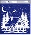 Decorative Window Cling - Cottage with Moon