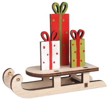Wooden sledge 10 x 12 cm