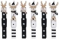 Black reindeer on peg 8,5 cm, 6 pcs