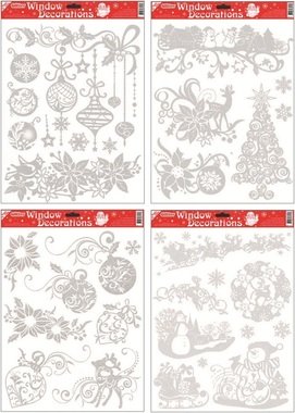 Decorative Window Cling with Glitter Christmas Motifs 38 × 30 cm