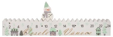 Merry Christmas Advent Calendar with LED standing 40 x 13 x 2 cm