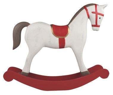 Wooden rocking Horse standing 37 x 32 x 6.5 cm