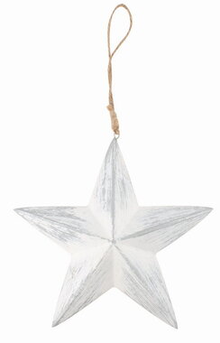 Wooden Star with Patina 17 × 17 × 5.5 cm, for hanging