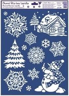 Decorative Window Cling – Tree and Snowman