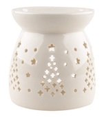 Porcelain Aroma Lamp with Tree White  9,9 cm