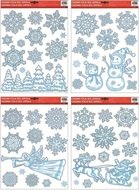 349 Fólie ledové vločky s lesíkem,sněhulákem,andělem  42x30cm-1 349 Fólie ledové vločky s lesíkem,sněhulákem,andělem  42x30cm-1