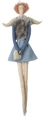 Hanging Angel Girl, in Grey Vest, 43 cm 