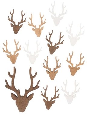 Wooden Antlers 4 cm 12 pcs