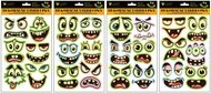 Glow-in-the-Dark Face Stickers 19 x 30 cm