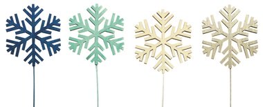 Wooden Snowflake 8 cm + Wire