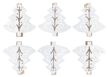 Wooden Tree 6 cm 6 pcs on wooden peg 