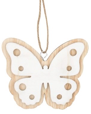 Hanging Wooden Butterfly 10 cm