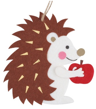 Hanging Felt Hedgehog 12  x 12 cm 
