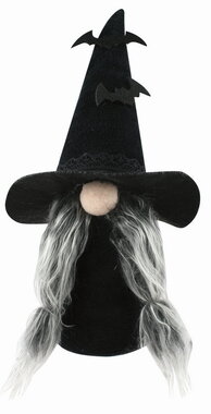 Wizard in black Hat 14 x 30 x 12 cm on stand