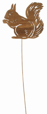 Wooden Squirrel brown 10 x 9 x 0.3 cm + wire