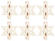 4208 Dřevěné hvězdy na kolíčku 4 cm, 6 ks-1