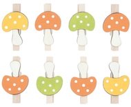 4256 Hř&iacute;bky dřevěn&eacute; na kol&iacute;čku 3,5 cm, 8ks -1