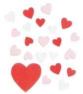 4294 Srdce dřevěn&eacute; 1,5 cm a 2,5 cm mix, 24 ks-1