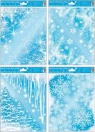 Decorative Window Cling Corner Frost 27 × 20 cm Decorative Window Cling Corner Frost 27 × 20 cm