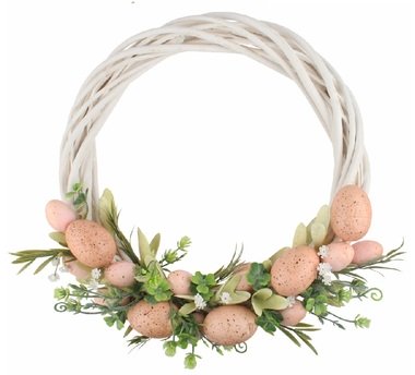 Easter Wreath with Eggs 30 x 30 x 9 cm for hanging