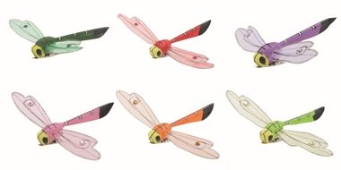 Colorful Dragonflies, 8.5 × 2 × 11 cm, 6 pcs in a bag