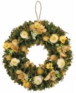 Spring Wreath with yellow Flowers 31 x 31 x 7 cm