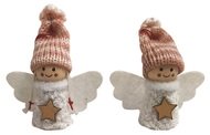 Angel in a white Sweater with a Star for hanging 7.5 cm