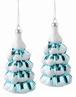 Blue plastic Tree 6 x 11 x 5 cm for hanging, 2 pcs in a Bag
