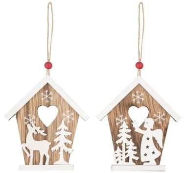 Hanging Wooden House 8 cm