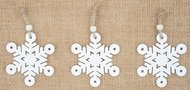 4854 Vločka dřevěn&aacute; b&iacute;l&aacute; 6,5 cm 3ks, na zavě&scaron;en&iacute; -1