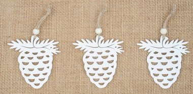 Hanging Wooden Cone 6 cm, 3 pcs
