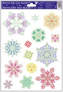 Decorative Window Cling – Pastel Snowflakes