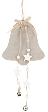 Hanging Wooden Bell 11,5 x 20 cm, Grey